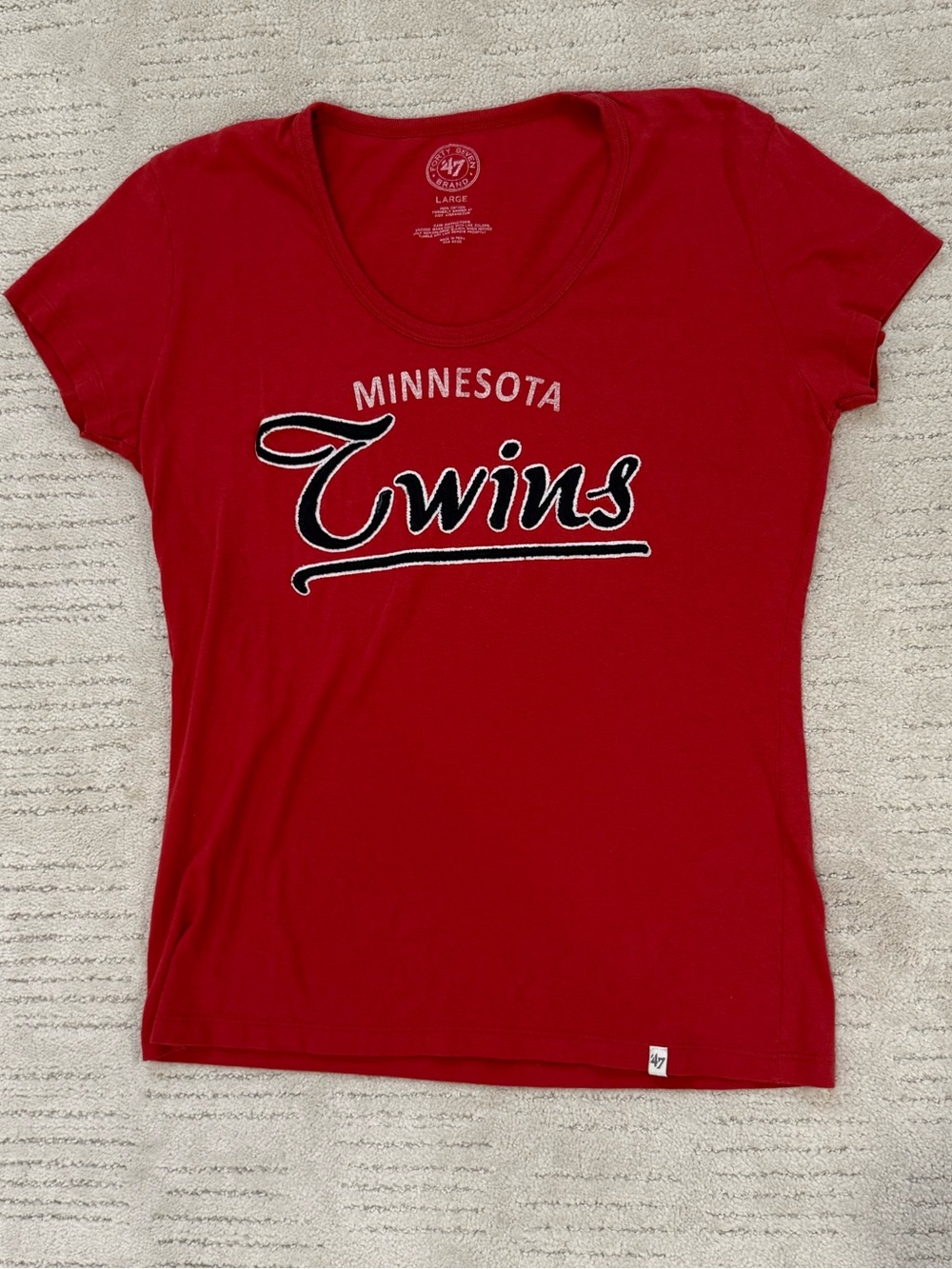 47 Brand Women's Minnesota Twins Red Short Sleeve Tee